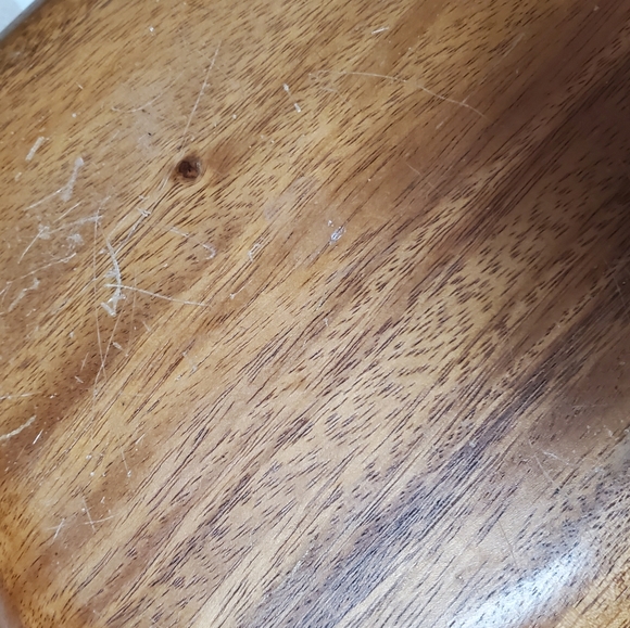 SOLD MCM Wood Monkey Pod Serving Set Vintage - Picture 3 of 7